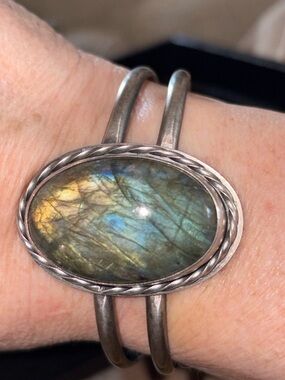 Handmade Labradorite Cuff Bracelet